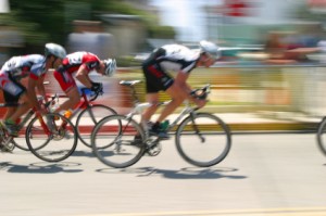 Cyclist racing